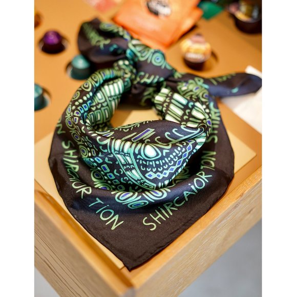 Women Genteel Elephant Print Twill Silk Scarf - Picture 2 of 9